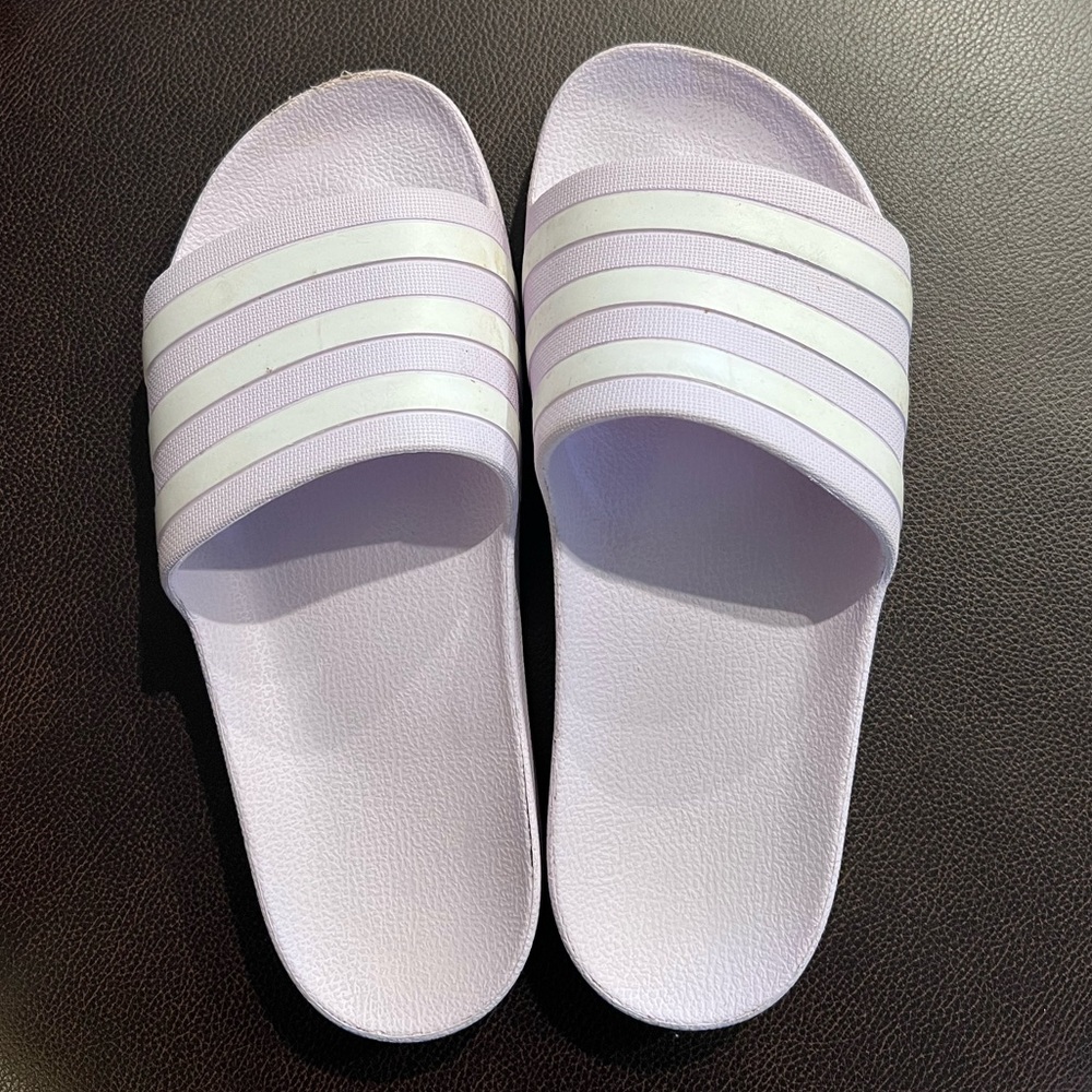 Adidas Lavender Slide Sandals